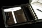 Preview: Manger Orga Mappe XXL in CAMBRIDGE Top Grain Rindleder dunkelbraun